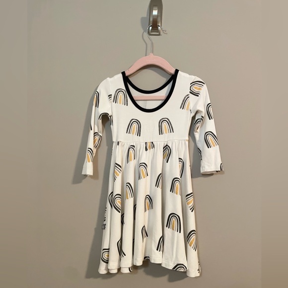 Kyte baby 18-24m long sleeve twirl dress - METALLIC RAINBOW - Picture 2 of 4